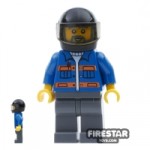 LEGO City Mini Figure Blue Jacket and Helmet