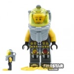 LEGO Atlantis Mini Figure Diver Lance Spears Yellow Flippers