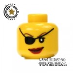 LEGO Mini Figure Heads Female With Eyepatch