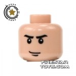 LEGO Mini Figure Heads Flesh Stern Smile
