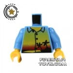 LEGO Mini Figure Torso Hawaiian Shirt
