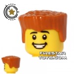 LEGO Hair Flat Top Hair Dark Orange