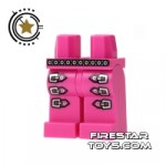 LEGO Mini Figure Legs Pink With Silver Buckles
