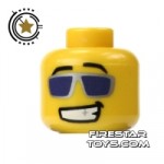LEGO Mini Figure Heads Purple Sunglasses