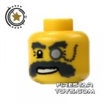 LEGO Mini Figure Heads Bushy Moustache And Monocle