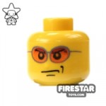LEGO Mini Figure Heads Orange Sunglasses