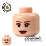 LEGO Mini Figure Heads Female Dark Red Lips