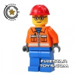 LEGO City Mini Figure Construction Worker Blue Legs