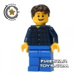 LEGO City Mini Figure Man With Plaid Shirt