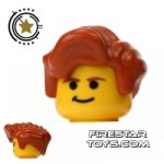 LEGO Hair Wavy Dark Orange