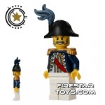 LEGO Pirate Mini Figure Imperial Soldier II Governor With Blue Plume