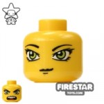 LEGO Mini Figure Heads Female Large Green Eyes