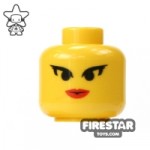 LEGO Mini Figure Heads Pointed Eyelashes