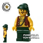 LEGO Pirate Mini Figure Pirate Green Legs Green Bandana