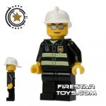 LEGO City Mini Figure  Fireman With Silver Sunglasses