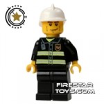LEGO City Mini Figure  Fireman With Cheek Lines