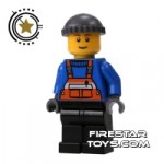 LEGO City Mini Figure Overalls And Knitted Cap