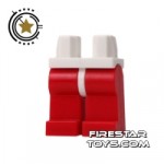 LEGO Mini Figure Legs Red With White Hips