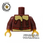 LEGO Mini Figure Torso Brown Bomber Jacket