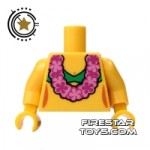 LEGO Mini Figure Torso Bikini Top And Flowers