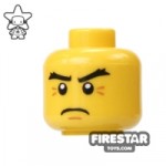 LEGO Mini Figure Heads Heavy Eyebrows Frown