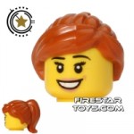 LEGO Hair Ponytail Dark Orange