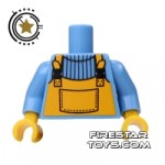 LEGO Mini Figure Torso Yellow Overalls
