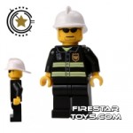 LEGO City Mini Figure  Fireman Black Sunglasses