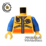 LEGO Mini Figure Torso Coast Guard Jacket