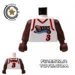 LEGO Mini Figure Torso NBA Sixers Player 3