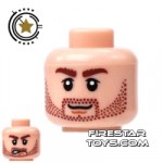 LEGO Mini Figure Heads Stubble And Smile