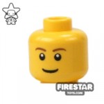 LEGO Mini Figure Heads Smile Brown Eyebrows