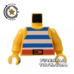 LEGO Mini Figure Torso Blue Striped Pirate Vest