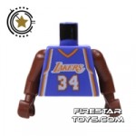 LEGO Mini Figure Torso NBA Lakers Player 34