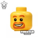 LEGO Mini Figure Heads Red Beard Smile
