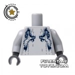 LEGO Mini Figure Torso Gray And Blue Atlantis Pattern