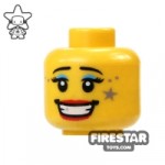 LEGO Mini Figure Heads Big Smile Star Makeup