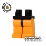 LEGO Mini Figure Legs Bright Light Orange With Black Hips