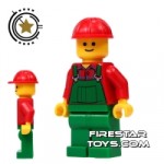 LEGO City Mini Figure Green Overalls