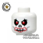 LEGO Mini Figure Heads Skull With Red Lips