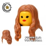 LEGO Hair Long Wavy Medium Dark Flesh