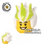 LEGO Hair Spiked Green and White