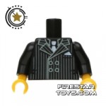 LEGO Mini Figure Torso Black Pinstripe Jacket
