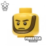 LEGO Mini Figure Heads Gold Chin Strap