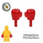 LEGO Mini Figure Hands Boxing Gloves Pair Red