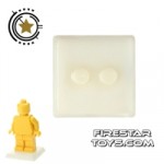 Brick Command Mini Figure Stand Off White