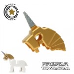 LEGO Unicorn Battle Helmet Metallic Gold
