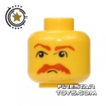 LEGO Mini Figure Heads Bushy Brown Moustache