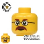 LEGO Mini Figure Heads Moustache and Glasses