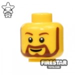 LEGO Mini Figure Heads Brown Beard